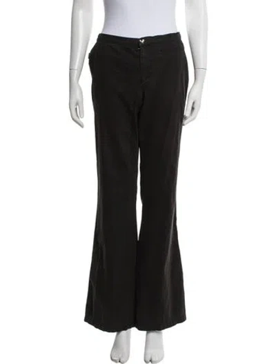 Pre-owned Moschino Flared Pants In Black/white