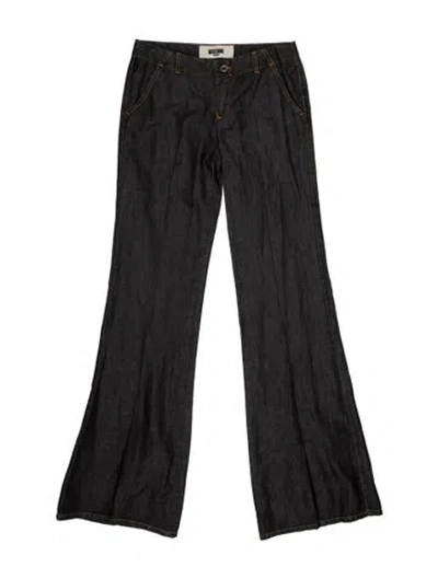 Pre-owned Moschino Flared Pants In Gray