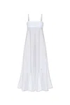 Moschino Embroidered-detail Maxi Dress In White