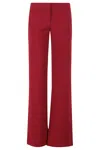 Moschino Stretch Crepe Flared Pants In Red