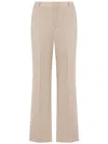 Moschino Wool Canvas Trousers In Neutrals