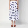 Moschino Biro Polka Dots Poplin Skirt In White