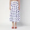 Moschino Biro Polka Dots Poplin Skirt In White