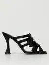 Moschino Flat Sandals  Couture Woman Color Black In Black