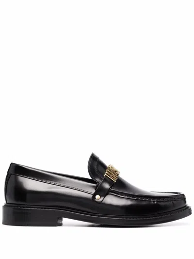 Moschino Flat Shoes In Black