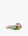 Moschino Flat Tufting Sandals In Multi