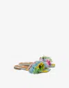 Moschino Flat Tufting Sandals In Multicoloured
