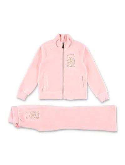 Moschino Kids' Fleece Set In Sugar Rose