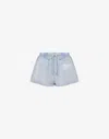 Moschino Fleece Shorts With Logo In Blue