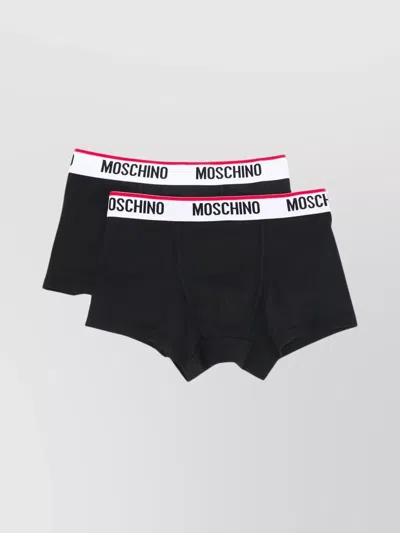 Moschino Flexible Waistband For Stretch Fit In Black