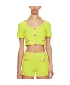 Moschino Flip Bag Cardigan In Yellow
