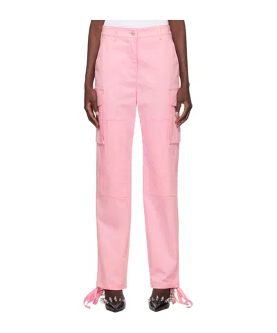 Moschino Flip Pocket Overalls Casual Pants In Pink