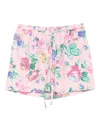 Moschino Floral Drawstring Shorts In Pink
