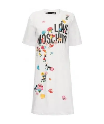 Moschino Floral Dress In White