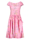 Moschino Dress With Floral Embroidery In Pink