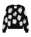Moschino Floral Jacquard Sweater In Black