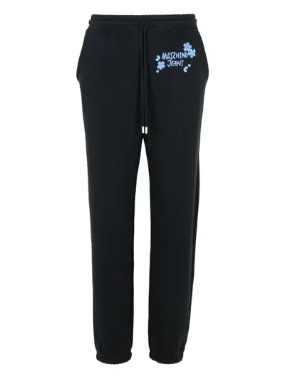 MOSCHINO FLORAL-LOGO TRACK PANTS