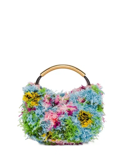 Moschino Floral-motif Shoulder Bag In Blue
