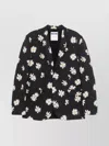 Moschino Floral Pattern Blazer Notched Lapels