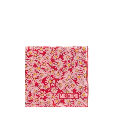 Moschino Floral Pattern Scarf In Pink
