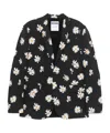 Moschino Floral Pattern Blazer Notched Lapels In Black
