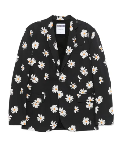 MOSCHINO FLORAL-PRINT BLAZER