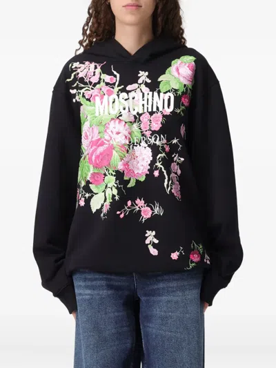 MOSCHINO FLORAL-PRINT HOODIE