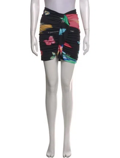 Pre-owned Moschino Floral Print Mini Skirt In Neutrals