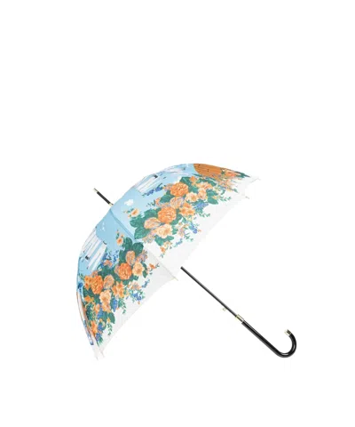 Moschino Floral-print Umbrella In Brown