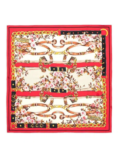 Moschino Floral-print Scarf In Multi