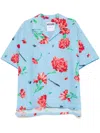 Moschino Floral-print Shirt In Blue