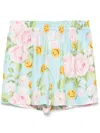 Moschino Floral-print Shorts In Blue