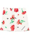 Moschino Floral-print Shorts In White
