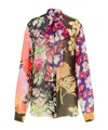 Moschino Printed Silk Georgette Shirt In Multi
