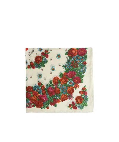 Moschino Floral Print Silk Scarf In Multi