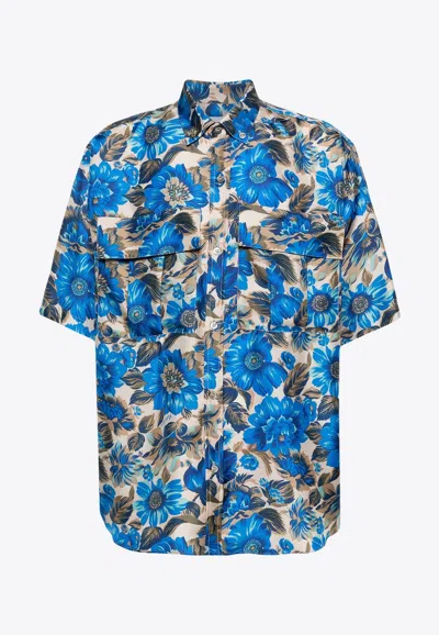 Moschino Floral Print Silk Shirt