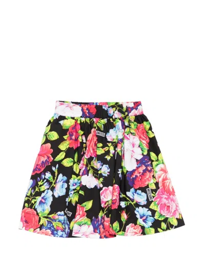Moschino Kids' Floral-print Skirt In Multi