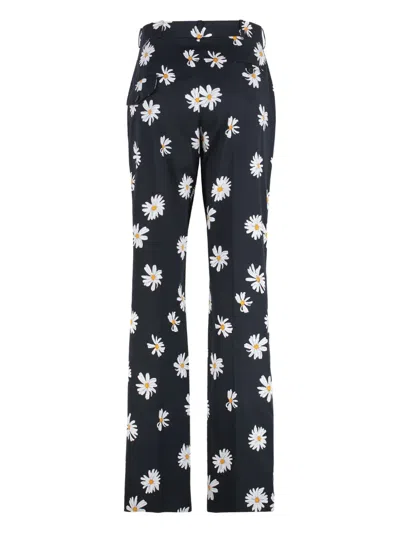 Moschino Floral-print Straight-leg Trousers
