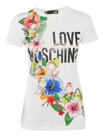 Pre-owned Moschino Floral-print T-shirt