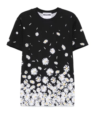 MOSCHINO FLORAL-PRINT T-SHIRT