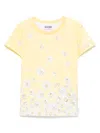 Moschino Floral-print T-shirt In Gelb