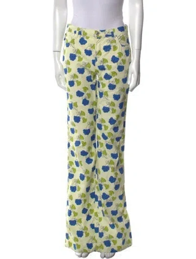 Pre-owned Moschino Floral Print Wide Leg Pants W/ Tags In Multi
