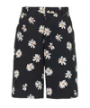 Moschino All-over Daisy Print Bermuda Shorts In Blue