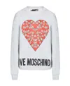 Moschino Floral Printed Sweater In White