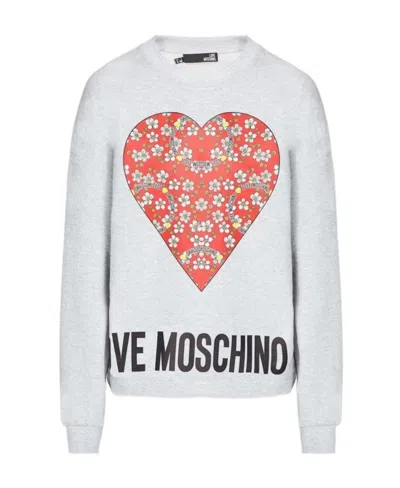 Moschino Floral Printed Sweater In White