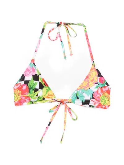 Moschino Floral-print Bikini Top In Multi