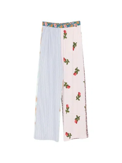 Moschino Floral-print Palazzo Pants In Multi