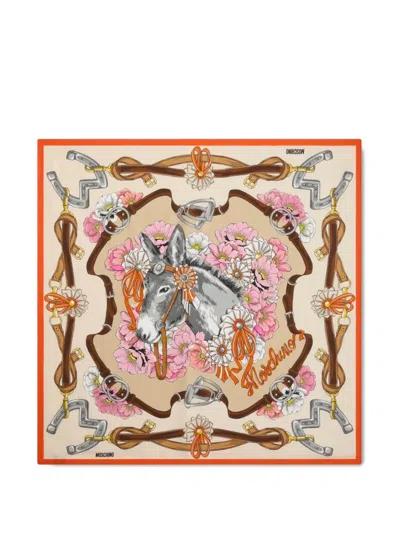Moschino Floral-print Scarf In Multi