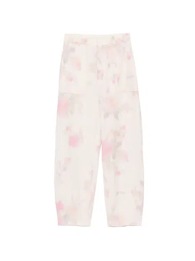 Moschino Floral-print Trousers In Pink