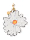 Moschino Flower Keychain In White